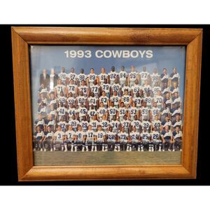 1993 Dallas Cowboys Football Team Poster w/Roster on Back Official #1 Fan Club